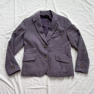 Talbots Wool Blend Purple Tweed Blazer Women’s Size 12